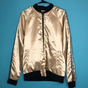 Gold bomber jacket